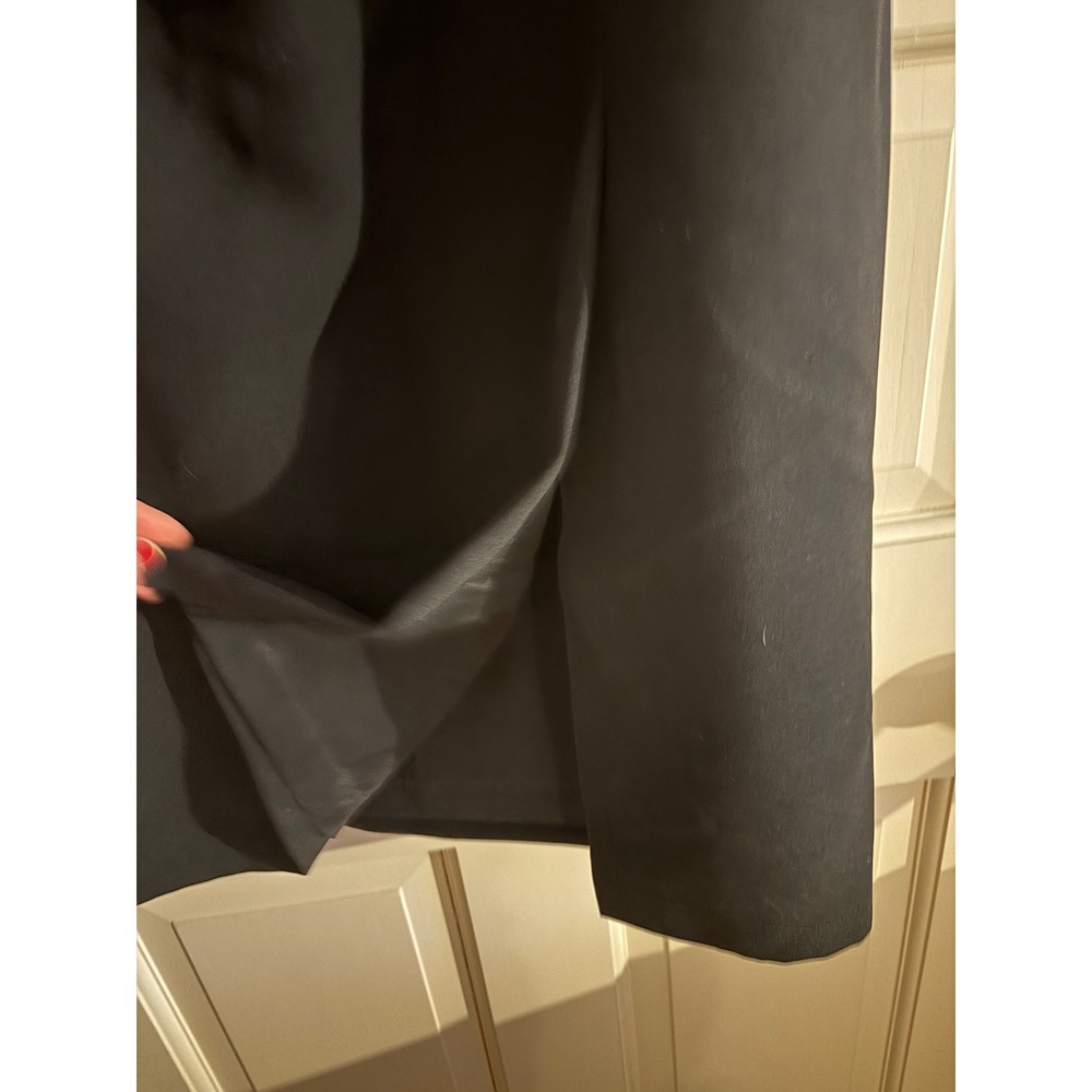 Vintage Sassco Black Maxi Skirt 10P Lined Straight Pencil Back Slit 20522P - Picture 5 of 7
